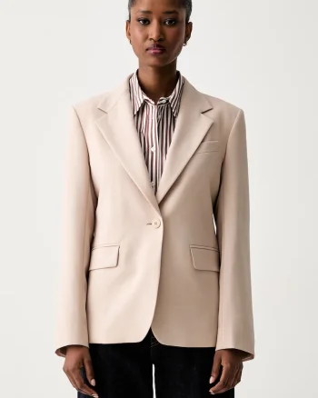 Weekend Max Mara sacou cu un singur rând de nasturi pentru femei din lână WKDLAMINE