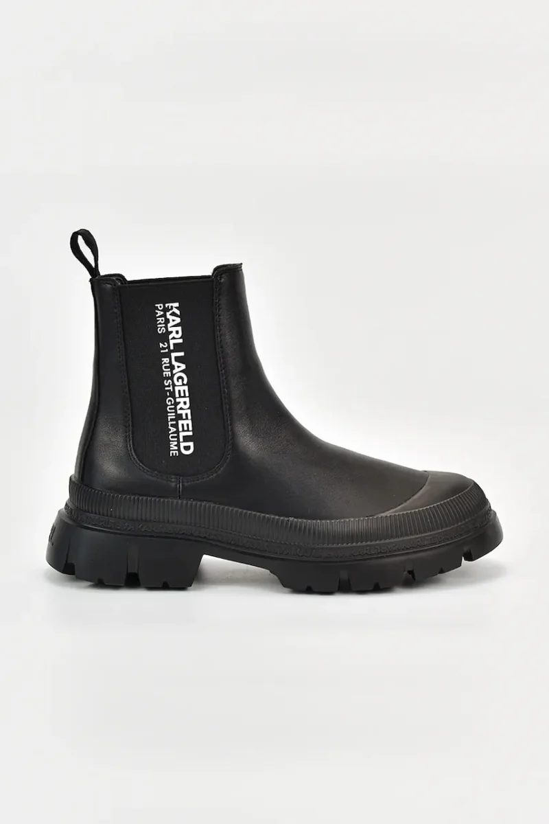Karl Lagerfeld ghete scurte pentru bărbați din piele Trekka Mens