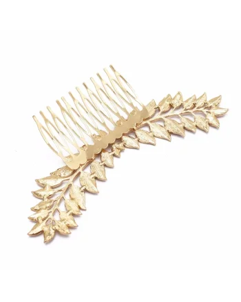 Accesoriu par, auriu, cu frunzulite, Alyssa C7,