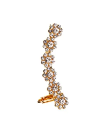 Cercel ear cuff, auriu, cu pietre, Marge,