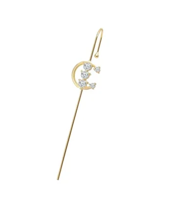 Cercel ear cuff, auriu, cu pietre, Monnet C20,