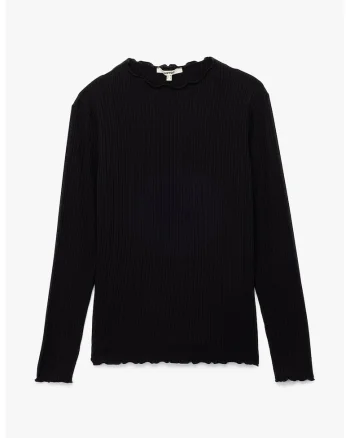 Bluza striata slim fit, Negru