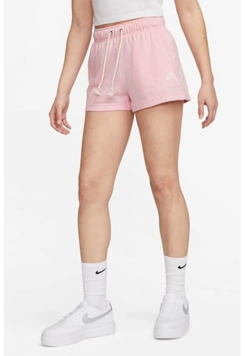 Pantaloni scurti cu buzunare laterale, Roz pastel
