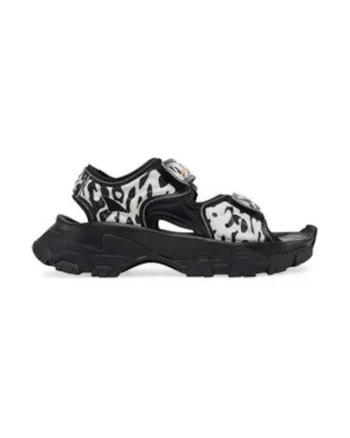 Sandale demi-wedge cu imprimeu Stella McCartney
