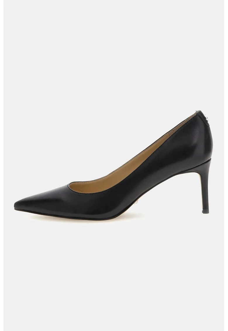 Pantofi de piele cu varf ascutit, Negru