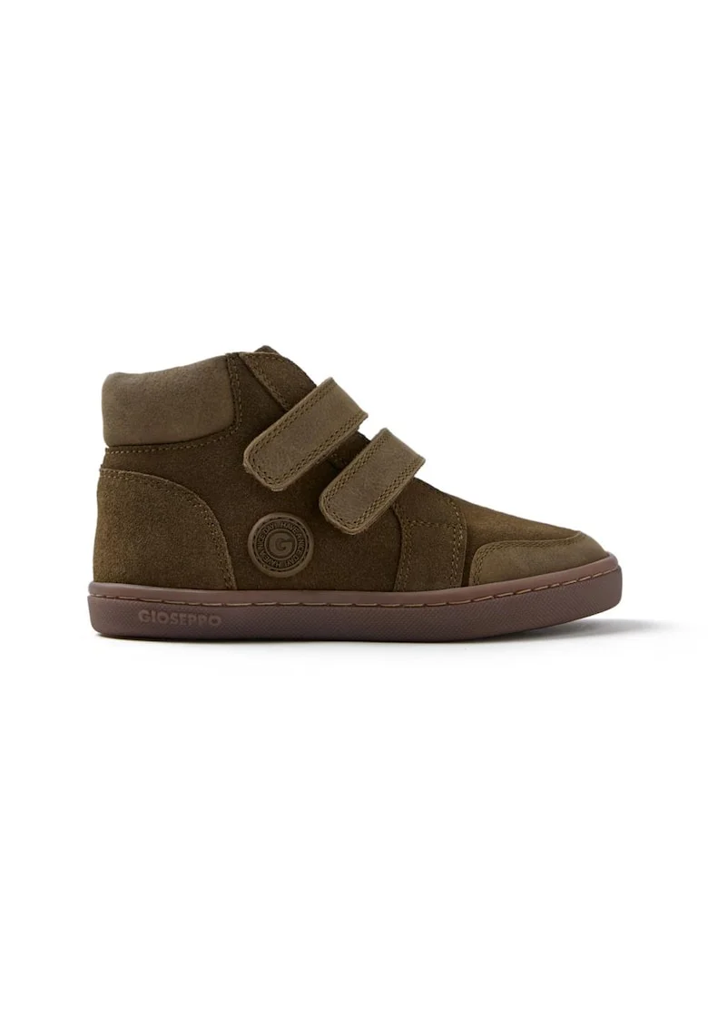 Ghete de piele intoarsa cu velcro, Kaki