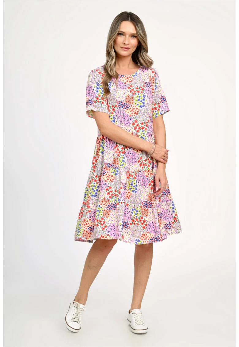 Rochie Dama  Microfloral, Multicolor
