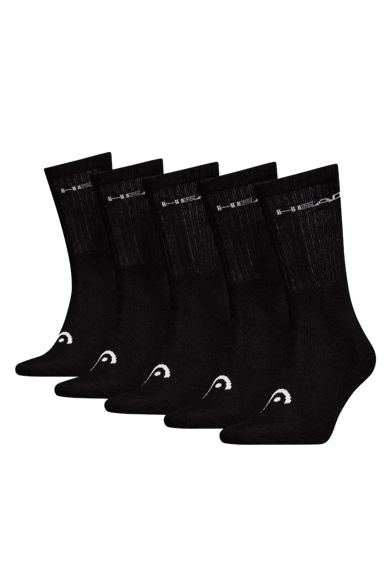 , Set de sosete lungi unisex - 5 perechi, Negru