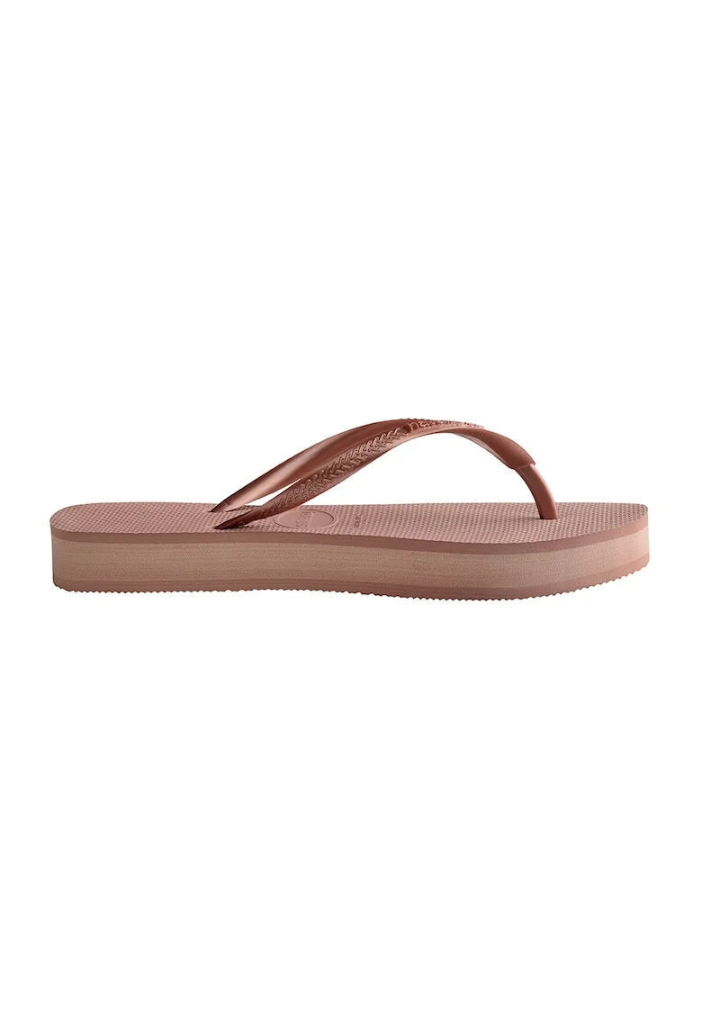 Papuci flip-flop din cauciuc, Auriu rose/Roz prafuit