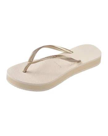 Papuci flip-flop din cauciuc, Bej deschis