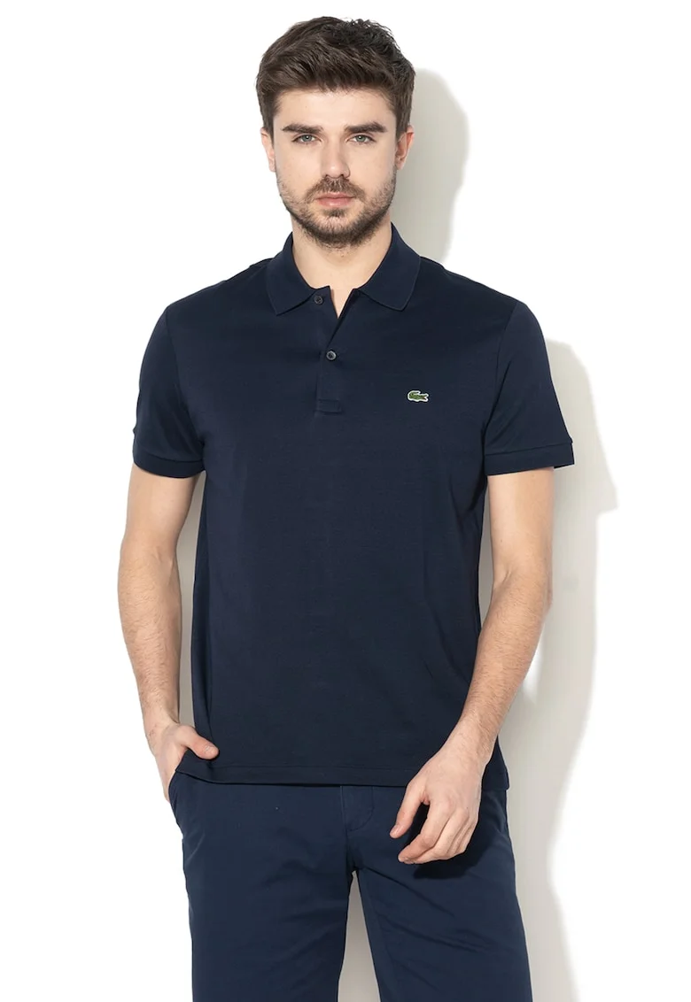Tricou polo regular fit de bumbac, Bleumarin