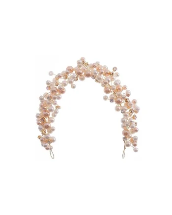 Coronita aurie, modelatoare, cu perle, Alvia C2