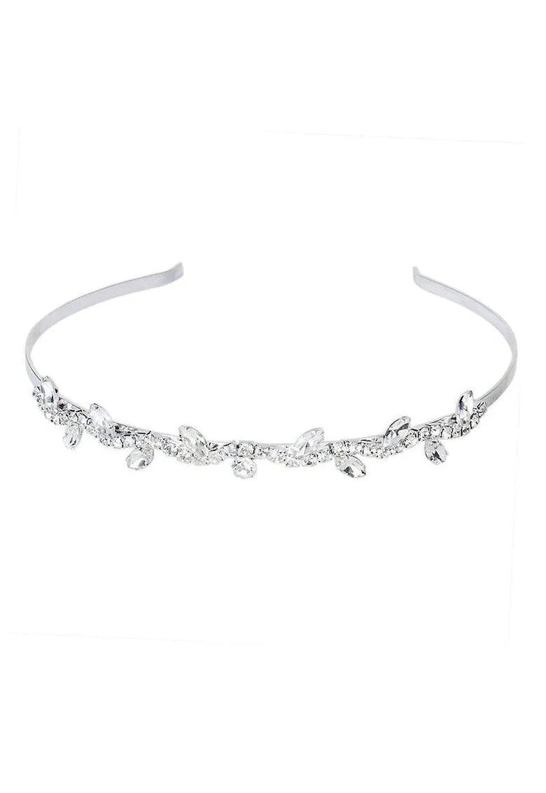 Diadema argintie, cu pietre, April C9,