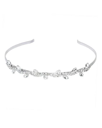 Diadema argintie, cu pietre, April C9,