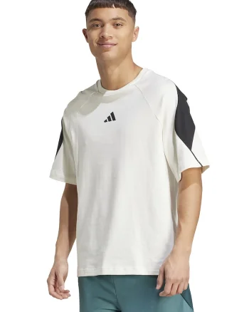Tricou cu maneci raglan Stadium, Alb/Negru