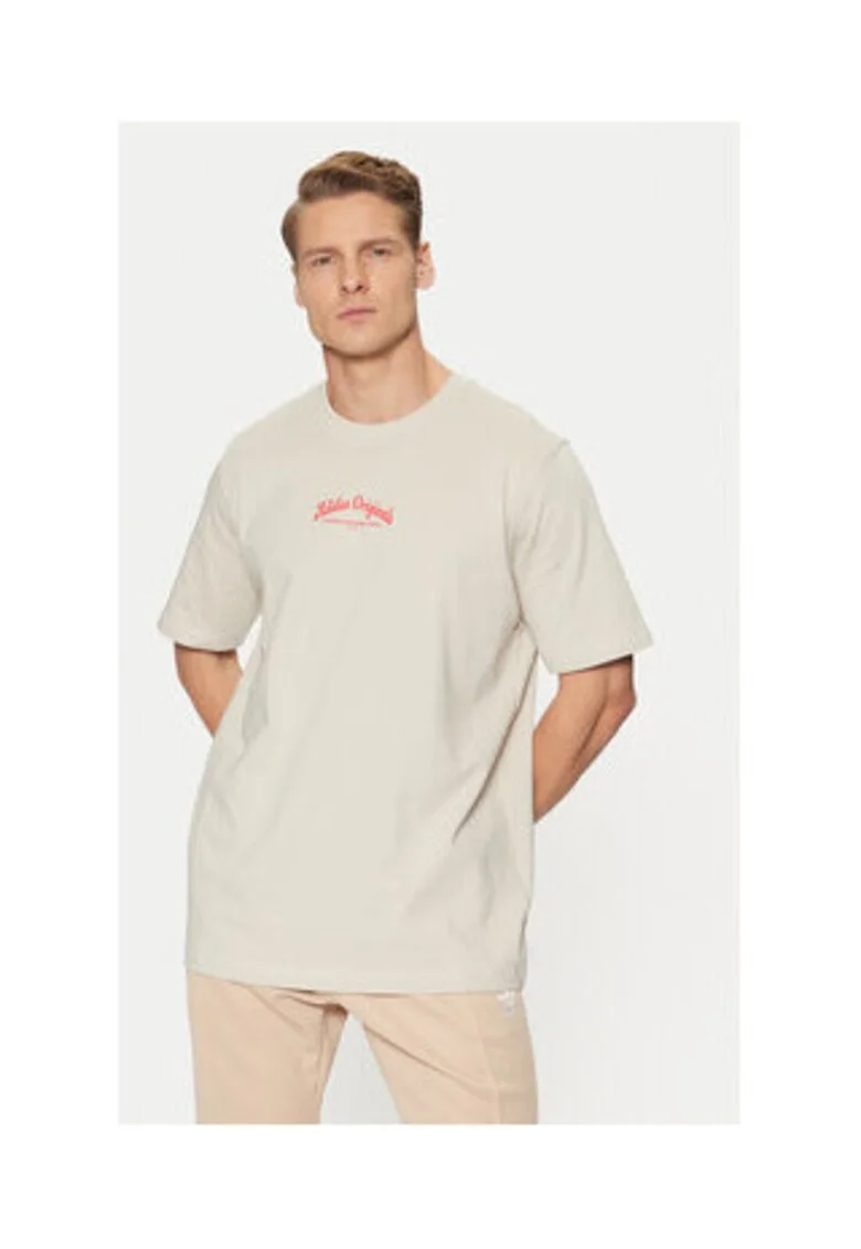 Tricou lejer din bumbac cu logo la baza gatului