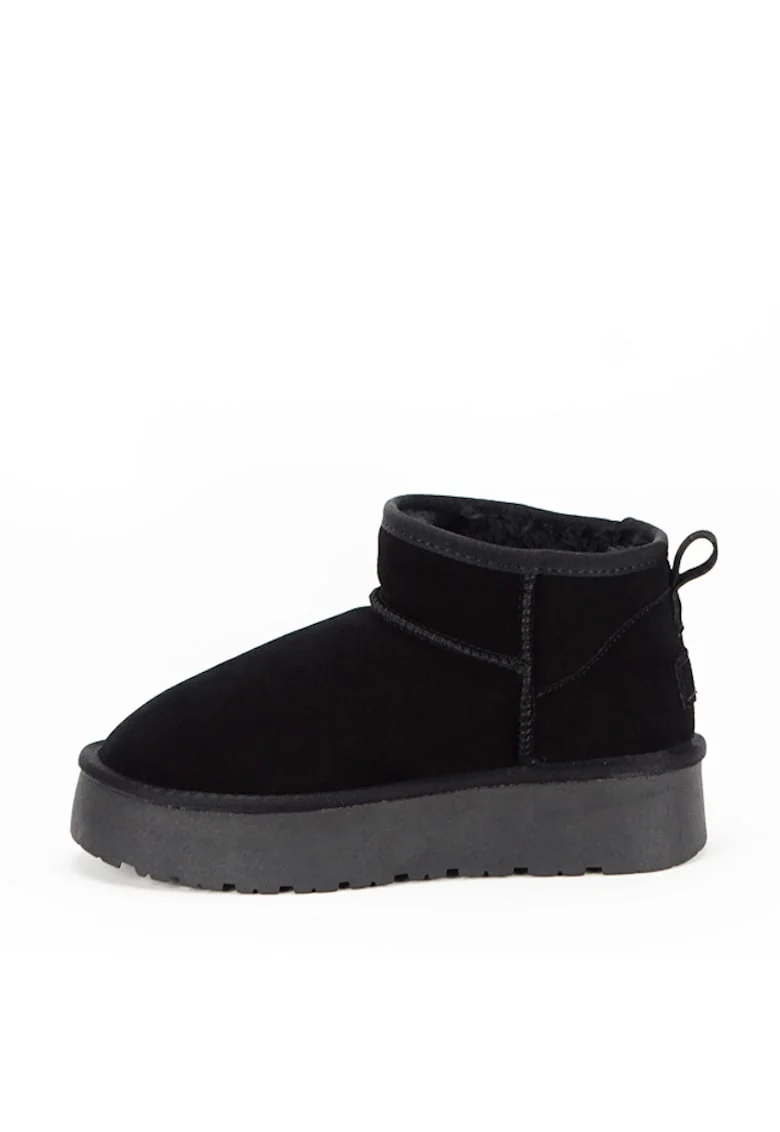 Ghete negre din piele naturala JB1924 118 13681, Negru