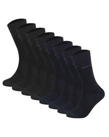 Set de sosete lungi unisex - 8 perechi, Negru/Bleumarin