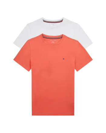 Set de tricouri regular fit - 2 piese, Alb/Portocaliu