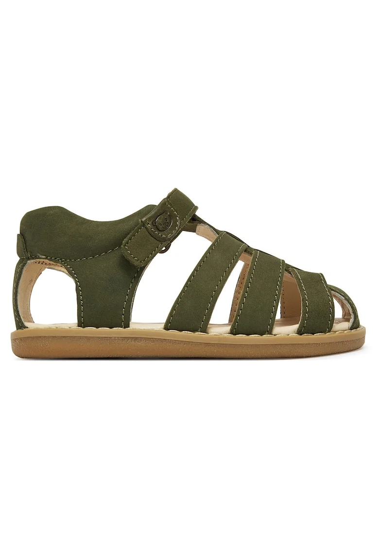 Sandale copii,  khaki, piele naturala