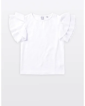 Bluza texturata cu maneci tip fluture