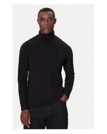 Bluza Polo barbati,  negru, 100% bumbac organic,