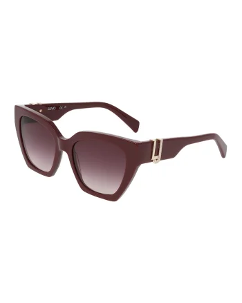 Ochelari de soare butterfly cu lentile in degrade, Auriu/Visiniu inchis