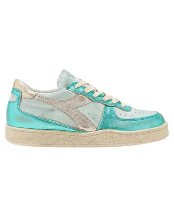 Pantofi sport din piele cu insertii peliculizate Basket,