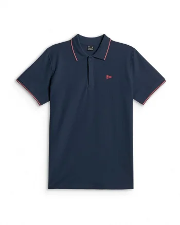 Tricou polo barbati,  regular, bleumarin, din bumbac