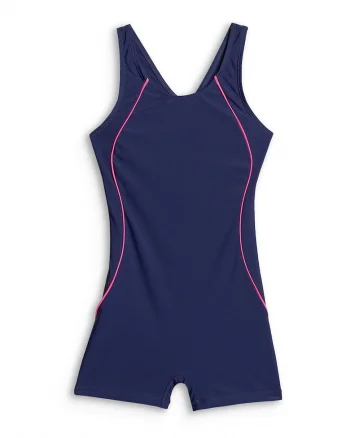 Costum de baie intreg pentru fete  protectie impotriva clorului, uscare rapida, poliamida|elastan, Bleumarin