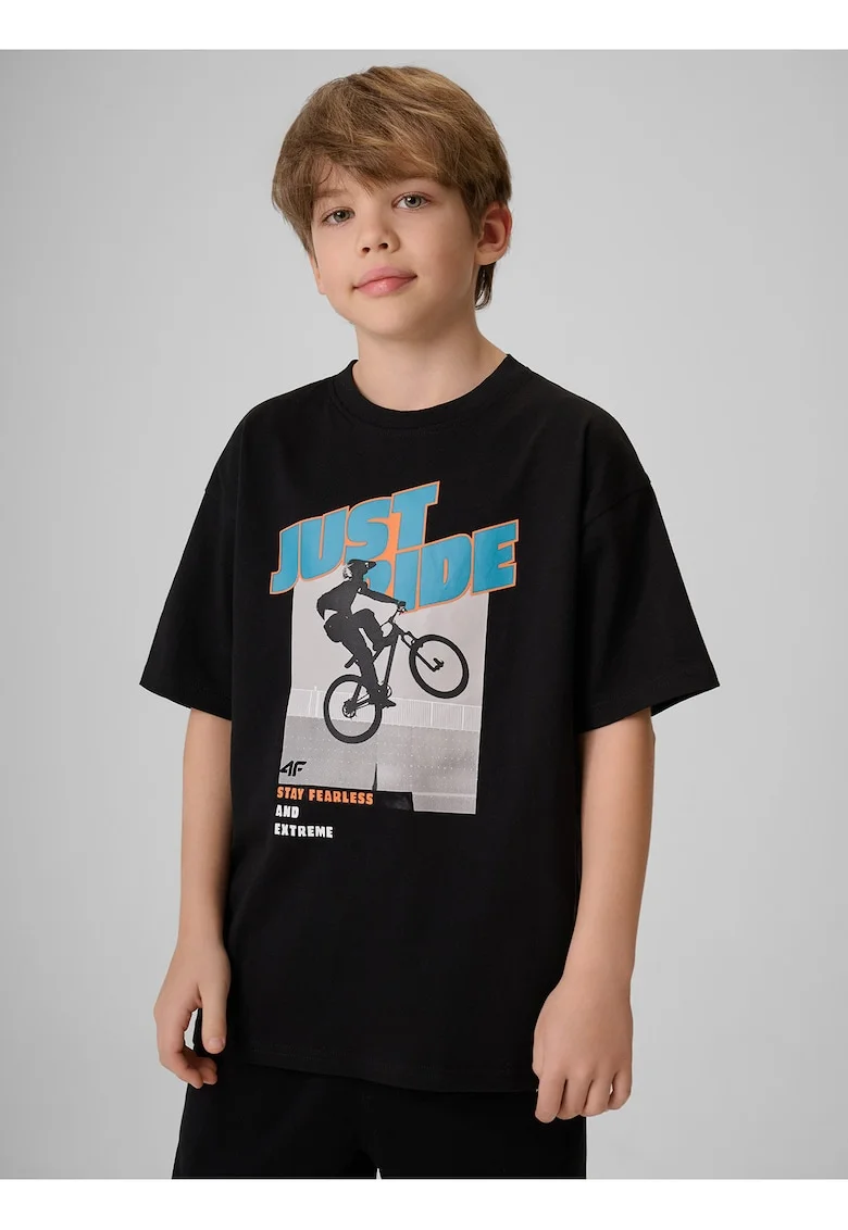 Tricou copii,  croiala lejera, bumbac, negru