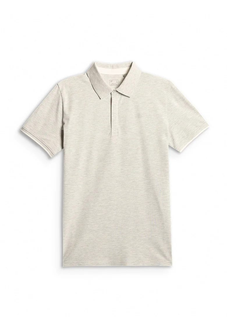 Tricou polo barbati  regular, gri, bumbac, croiala confortabila