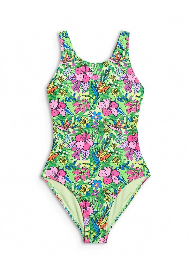 Costum de baie intreg pentru fete  multicolor, uscare rapida, captuseala completa