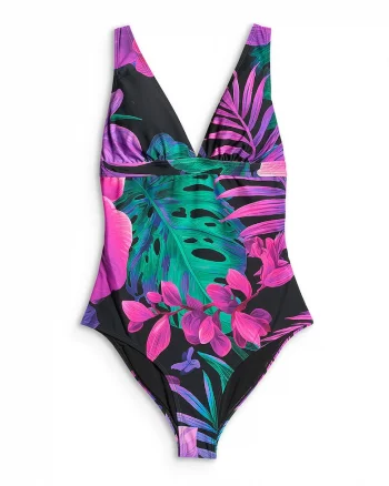 Costum de baie dintr-o singura piesa,  ajustare confortabila, uscare rapida, multicolor