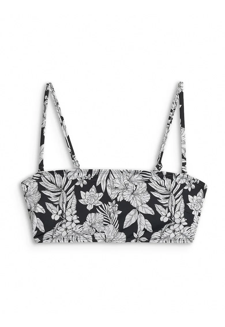 Costum de baie dama,  tropical, negru, rezistent la clor, uscare rapida