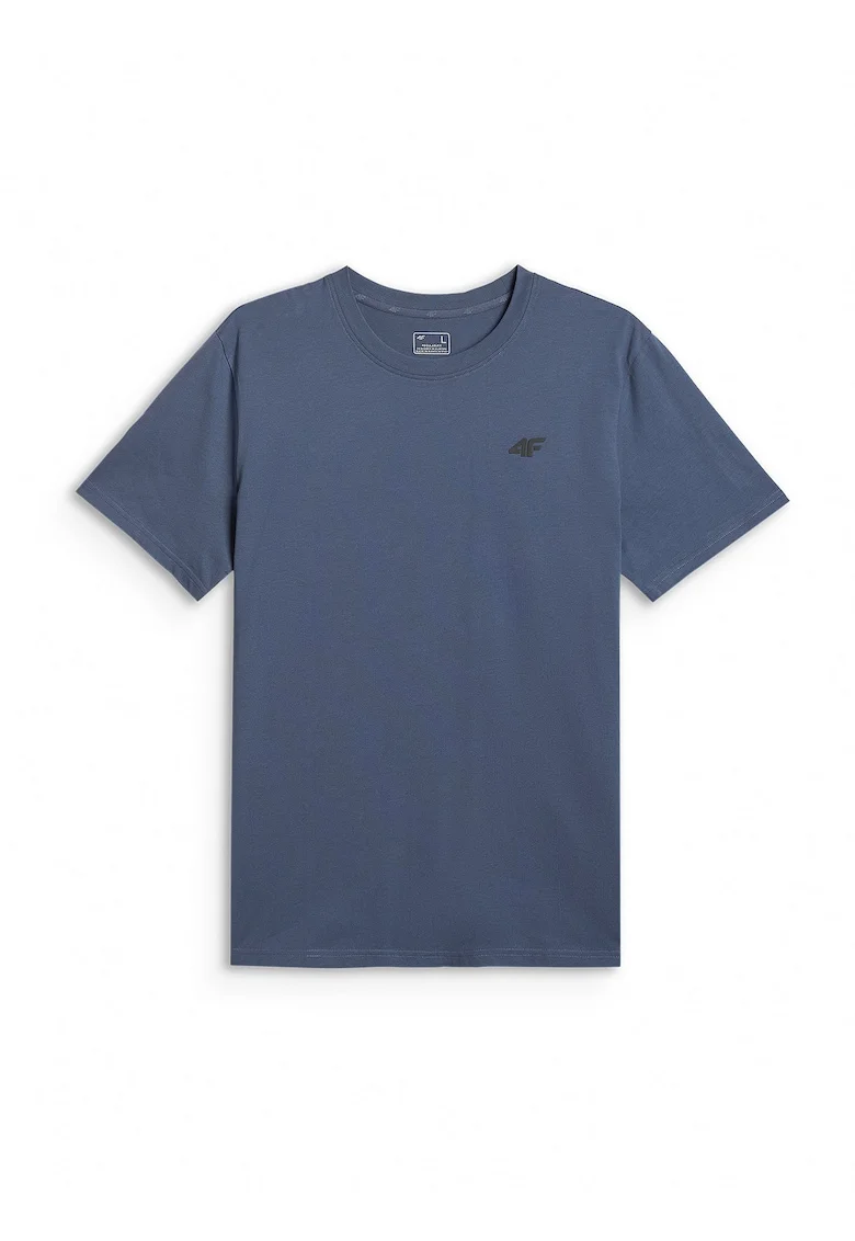 Tricou barbati  simplu, croiala regular, material usor, culoare albastru