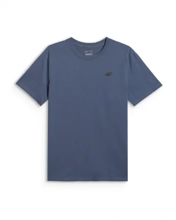 Tricou barbati  simplu, croiala regular, material usor, culoare albastru