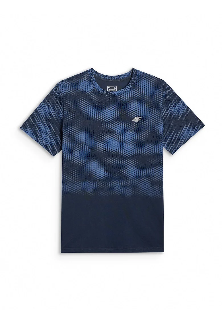 Tricou barbati  imprimeu, bleumarin, bumbac