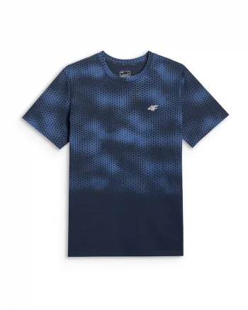 Tricou barbati  imprimeu, bleumarin, bumbac