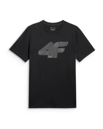 Tricou barbati  regular, bumbac, negru