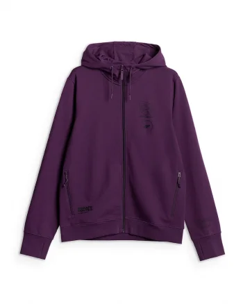 Hanorac barbat  ciclism MTB, tricot durabil, gluga reglabila, imprimeuri dinamice, mov,