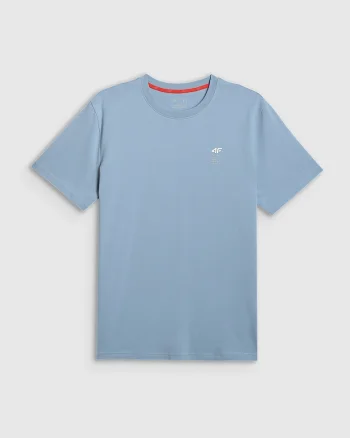Tricou barbati  regular, bumbac, albastru