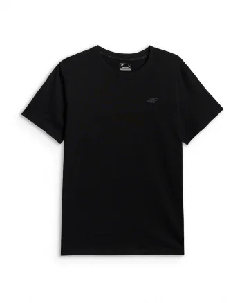 Tricou barbati  regular, negru, material de grosime medie, croiala confortabila