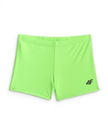 Pantaloni scurti de baie copii,  slim fit, verde, poliester-elastan