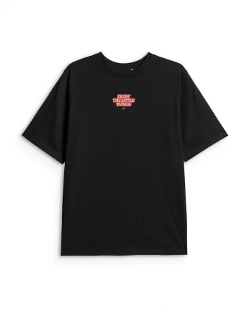 Tricou copii  lejer, negru, bumbac