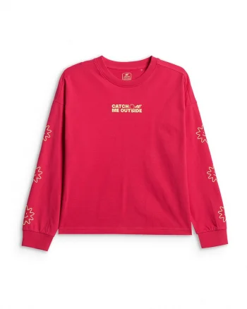 Bluza copii,  maneca lunga, confortabila, roz, bumbac