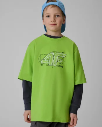 Tricou copii,  imprimeu, lejeritate, verde, bumbac