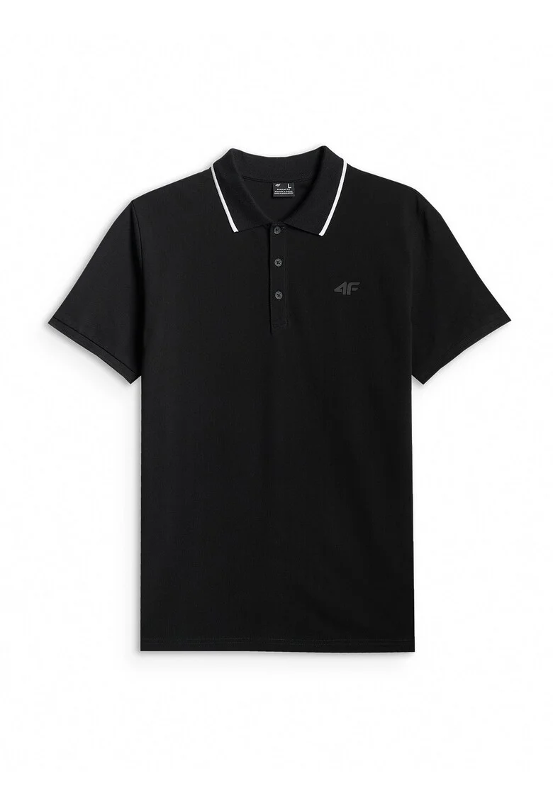 Tricou polo,  barbati, culoare neagra, din material bumbac