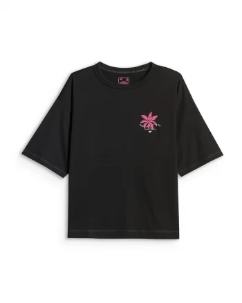 Tricou dama  boxy, bumbac, lejeritate, negru