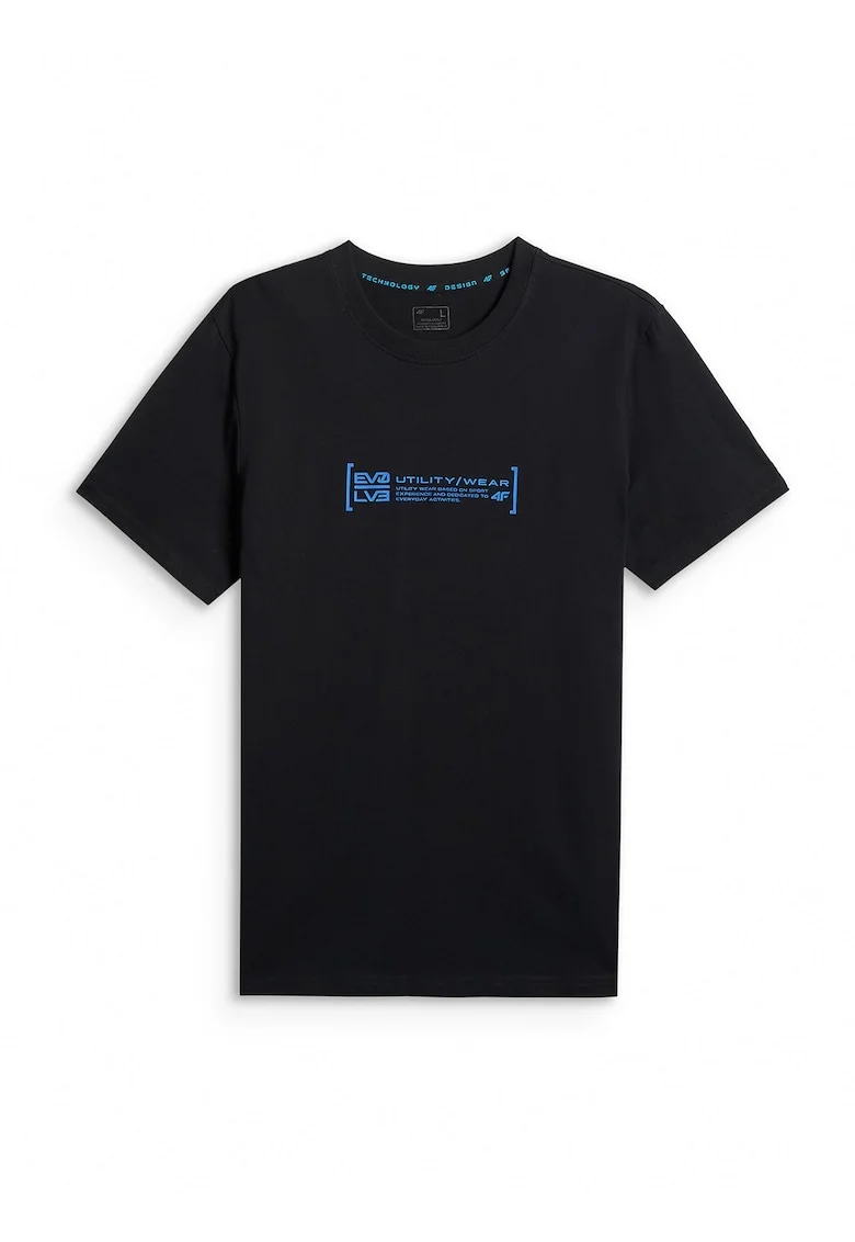 Tricou barbati  regular, bumbac, lejeritate, negru